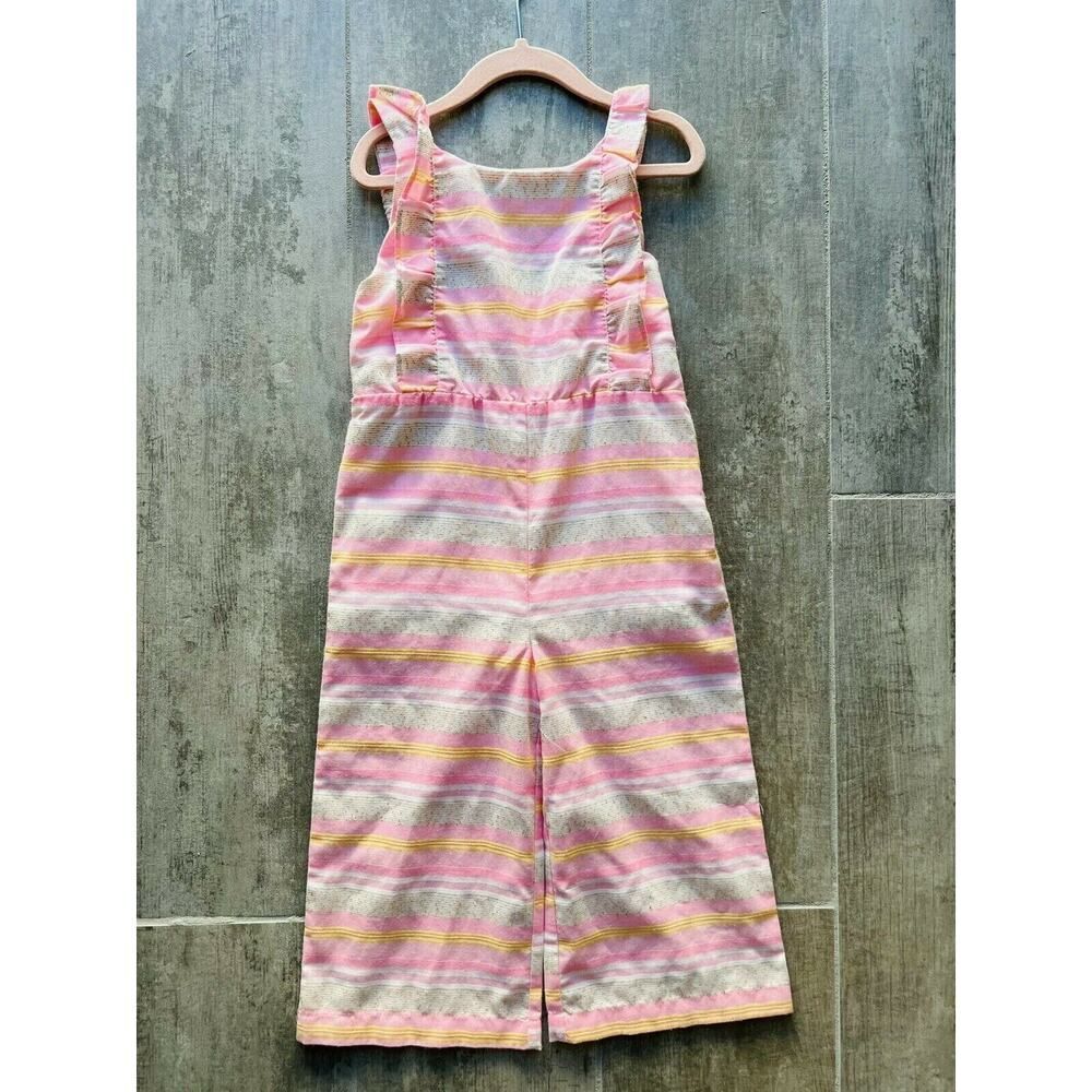 $78 EGG by Susan Lazar Designer One Piece Jumpsuit Romper Outfit Easter Pink 4T